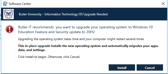 Windows Feature Update Install